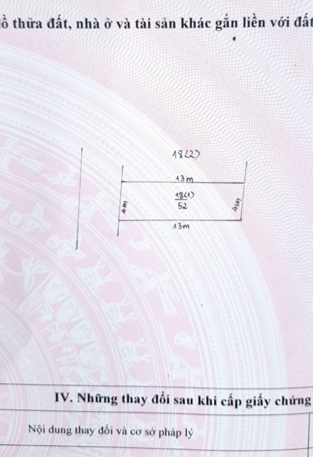 Bán đất Lương Nỗ Tiên Dương Đông Anh Hà Nội 52m ô tô vào tận đất giá chỉ 2xtr/m2