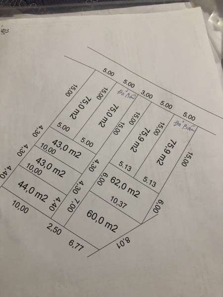 Bán 7 lô đất Tráng Việt - Mê Linh, DT từ 43m2, Giá 13.5 tr/m2, đường rộng 4m ngõ ô tô,LH 0944596256
