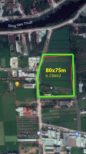 Bấn đất mặt tiền đường Thạnh Xuân 31, dtsd (80x75m) 6156m2, giá bán 90 tỷ