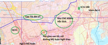 Cần bán gấp lô đất mặt tiền đường chính Mỹ Xuân Ngãi Giao