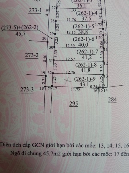 Chính chủ cần bán mảnh đất tại vân canh, hoài đức, hà nội, Diện tích 43,1 m2
