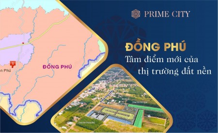 Prime City Bình Phước an cư Thịnh Vượng, 100% đất thổ cư, khu dân cư