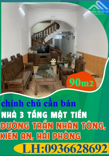 Chính chủ bán nhà 3 tầng mặt đường Trần nhân Tông, Kiến An, Hải Phòng