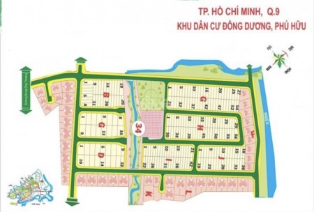Cần bán đất nền dự án Đông Dương đường Bưng Ông Thoàn, Phú Hữu, Quận 9, dt 100m2