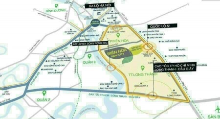 Bán đất đầu tư sinh lơi cao dự án Biên Hòa New City, dt 100m2, giá thoả thuận