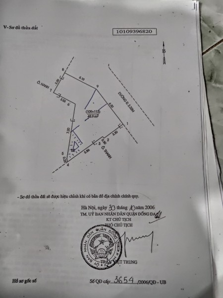 Chính chủ cần bán 51m2 x 3tầng cũ khu cán bộ đối diện rạp phim quốc gia Thái Hà, Đống Đa, Hà Nội