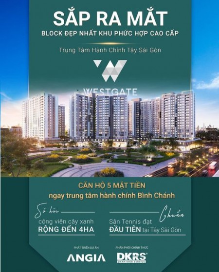 Căn hộ trả chậm 1%/tháng West Gate 2.1 tỷ/2 PN, CK khủng 15%, chỉ đóng 300 triệu sở hữu ngay