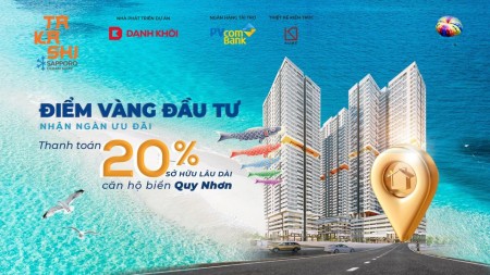 Căn hộ Takashi Ocean Suite Kỳ Co, dự án có pháp lý sở hữu lâu dài, giá 1.39 tỷ