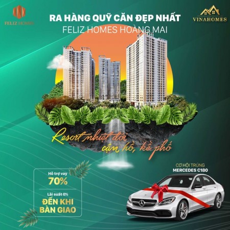 Chung cư hồ đền lừ. Feliz Home Hoàng Mai, chiết khấu 5,5% khi thanh toán sớm