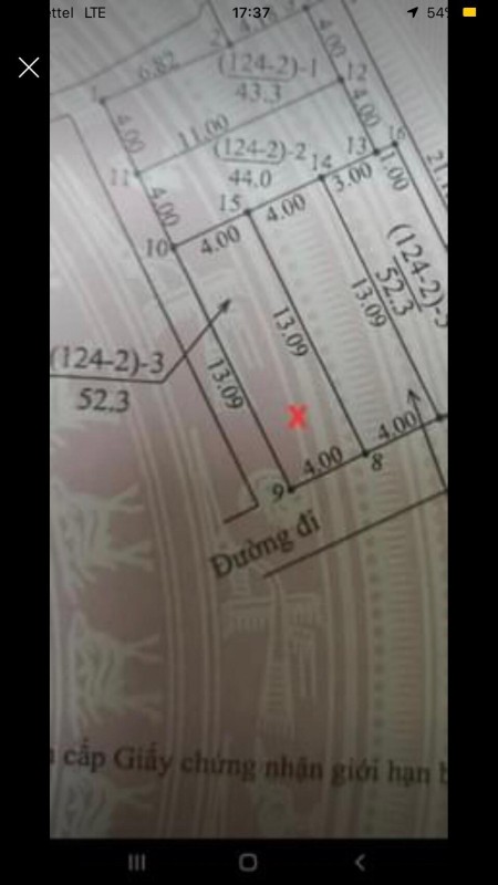 Em cần bán nhanh mảnh diện tích 52.3m2 Đức Thượng Hoài Đức Hà Nội