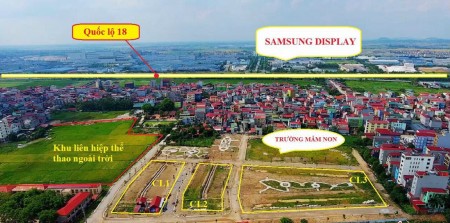 Bán lô đất view vườn hoa dự án QCL Ngô Xá, Long Châu, Yên Phong, Bắc Ninh