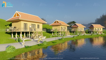 Bán đất kèm nhà đất view sông Đa Nhim, thị trấn Dran, phù hợp để đầu tư nghỉ dưỡng