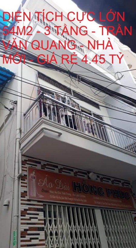Bán nhà diện tích lớn Trần Văn Quang 54m2 giá rẻ bất ngờ mùa dịch 4.45 tỷ
