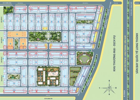 Bán nhà phố và đất nền liền kề khu tái định cư gần sân bay Long Thành giá 23tr/m2