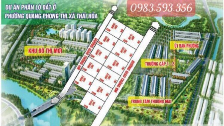 Đất rẻ đẹp Thị xã Quang Phong, Thái Hòa, khu dân cư đông, giá thoả thuận