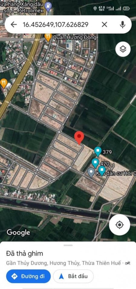 Đất khu quy hoạch Thuỳ Dương 3 trực đường, dt 18.5m, Vũ Phương chỉ 1 lô duy nhất