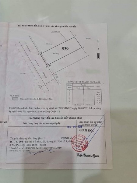 Bán Gấp Đất Võ Thị Phải,P.Thới An Quận 12, 75M2Giá Rẻ Chỉ 3.5TỷTL 0967399045