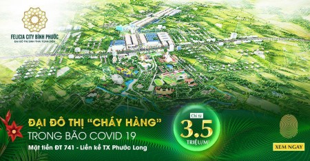 Đất nền Đại đô thị Felicia City Bình Phước chỉ từ 3,5tr/ m2, sổ riêng xây dựng tự do