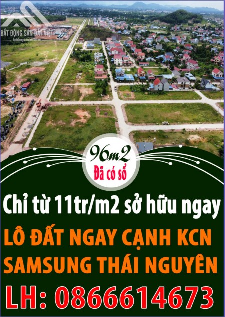 Cần Thanh khoản nhanh với giá thấp 3 lô đất 96m2 chỉ 11tr/m2 đấu giá Hồng Tiến Phổ Yên Thái Nguyên