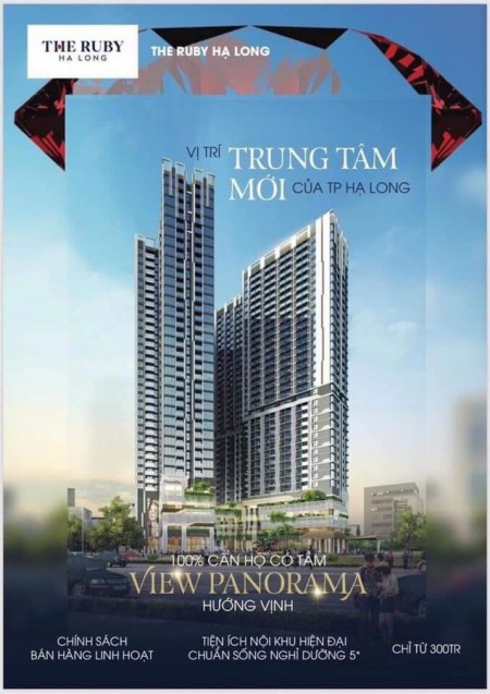 Căn Studio view biển dự án The Ruby Hạ Long, giá bán 1.043 tỷ, pháp lí chuẩn