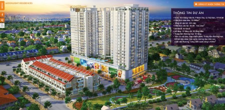 Cho thuê căn hộ chung cư Moonlight Residences 2pn 2wc 9 triệu/tháng