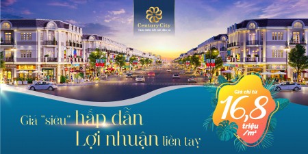 Đất nền khu vực sân bay - Century City dự án vàng - Chiếu khấu hấp dẫn - Tiềm năng sinh lời cao