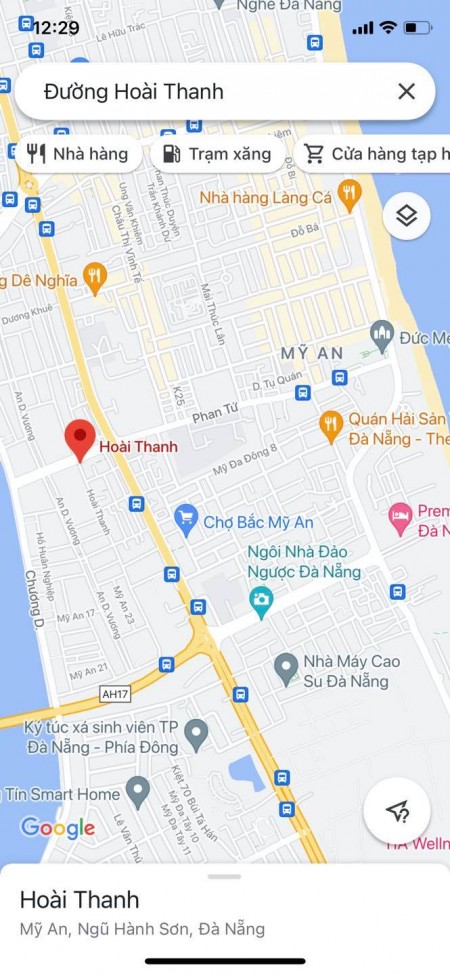 Bán nhà 2 mê mặt tiền đường 7m5 Hoài Thanh phường mỹ an, gần cầu Trần Lý, Đà Nẵng