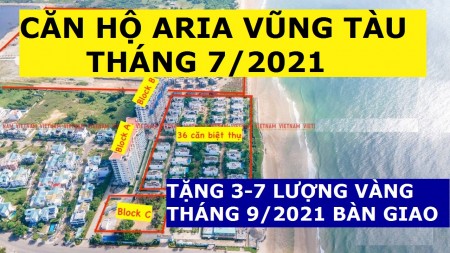 Aria Vũng Tàu 2PN-85m2, Tầng 8, Giá 2.9 tỷ đã thuế, Chiết khấu 6%, Tặng 3 Lượng Sjc, Tháng 9/2021