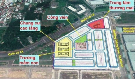 Mặt tiền quốc lộ 1A và đuờng Trảng Bom, thị trấn Trảng Bom, tỉnh Đồng Nai