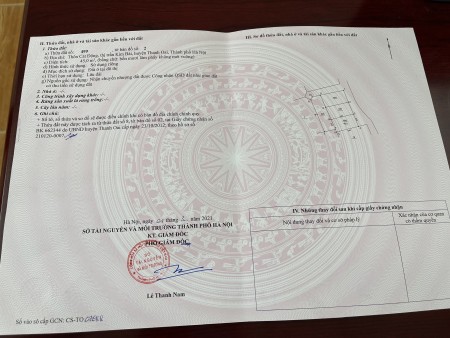 Bán Đất Thổ Cư tại Thị Trấn Kim Bài, Thanh Oai, sổ đỏ chính chủ, làm việc nhanh
