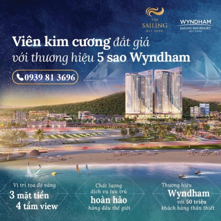 Wyndham sailing bay resort quy nhơn. Đẳng cấp quốc tế, sở hữu lâu dài. Lh 0939 81 3696