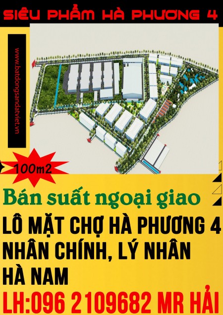 Siêu phẩm Hà Phương 4 DT 100m2 ngay phường Nhân Chính, Lý Nhân, Hà Nam