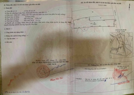 Đất ngay trung tâm Tp Bà Rịa, giá chỉ 6 triệu/m2. sổ hồng trao tay bàn giao ngay