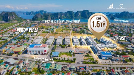 Bán căn góc 3 mặt thoáng đẹp nhất dự án SH Platin Center Cẩm Phả, sổ sẵn