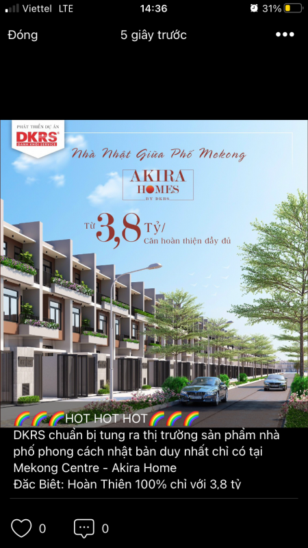Nhà phố Akira Home phong cách Nhật, Hoàn thiện 100% chỉ có tại Mekong Centre