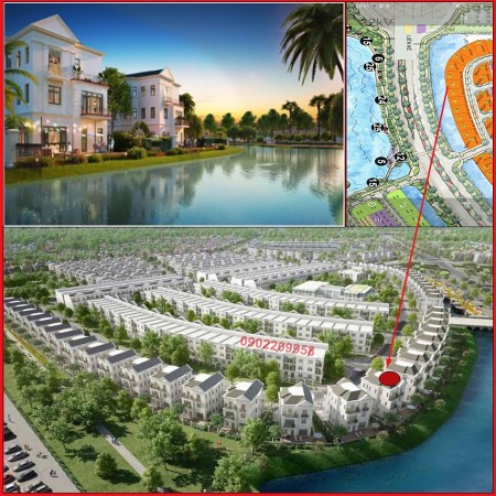 Biệt thự Đơn lập ĐN Sông sau rộng thoáng DT 355 m2 Mặt tiền rộng 15m dtxd 155m2/1san Giá 6..(Đồng)