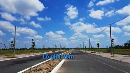Bán đất nền đẹp cạnh công viên mặt tiền trục chính, pháp lí sổ hồng riêng, lộ giới 14m