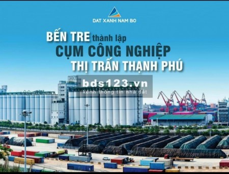 Bán gấp lô đất thổ cư mặt tiền đường 12 m dẫn ra khu công nghiệp huyện Thạnh Phú