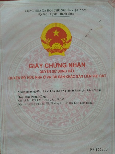 1 hecta đất vườn thích hợp nghỉ dưỡng ở xã Lộc Nam, huyện Bảo Lâm , Lâm Đồng