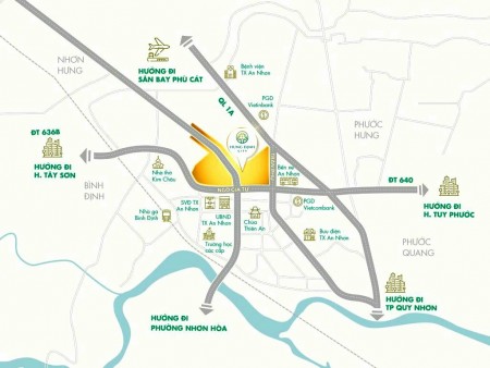 Dự Án Hot Nhất An Nhơn trên 2 Trục Đường Chính Ngô Gia Tự Và Trần Phú, tiện ích đủ