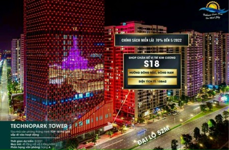 Shophouse chân đế tòa nhà Teachno Park - Vinhomes Ocean Park, giá bán 32 tỷ, sổ sẵn
