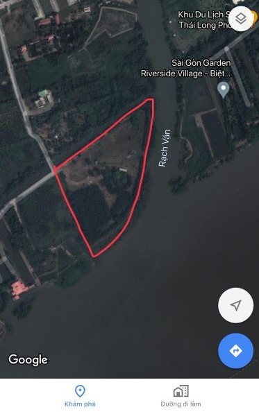 Bán đất Hai Mặt Sông Đồng Nai Phường Long Phước Quận 9 Dt: 2.6ha ( thổ cứ 1,6ha) Giá 410 ty