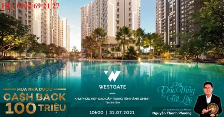 West Gate Park căn hộ đẳng cấp tại trung tâm hành chính Bình Chánh hoàn ngay 100 triệu
