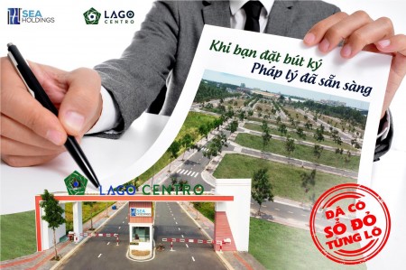 Bán đất nền liền kề dự án lago centro, sổ đỏ từng nền,hỗ trợ vay 70%