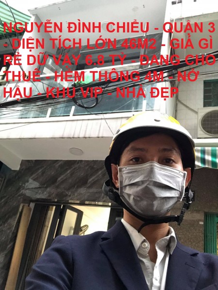 Bán nhà Nguyễn Đình Chiểu Quận 3 diện tích 50m2 giá ngộp mùa dịch giá chỉ 6.8 tỷ