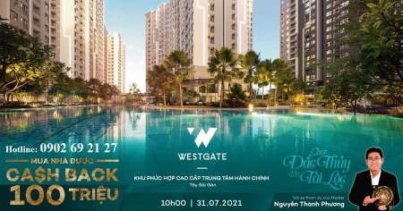 West Gate Park cơ hội đầu tư hấp dẫn hoàn ngay 100 triệu, tặng gói nội thất gỗ cao cấp