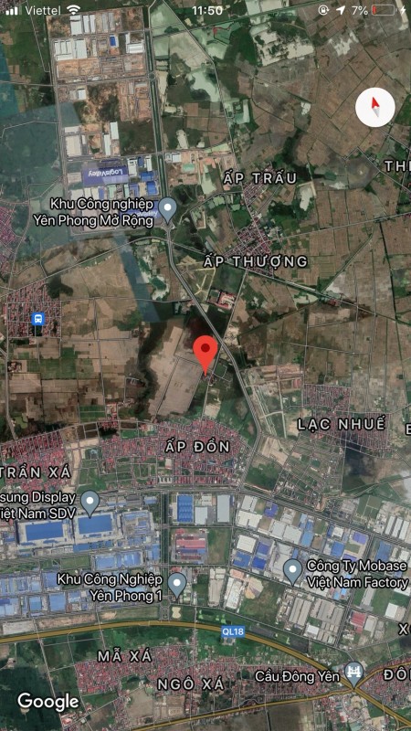 Bán đất thổ cư cách chợ Ấp Đồn khu công nghiệp Yên Phong 500m