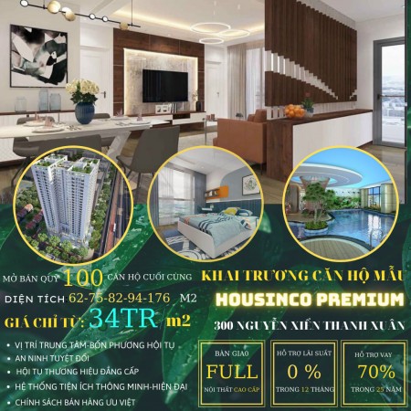 Chỉ hơn 2 TỶ/căn hộ 2 PN, full nội thất, mt Nguyễn Xiển, cách ngã tư Thanh Xuân 1km. Nhận nhà quý 3/2021