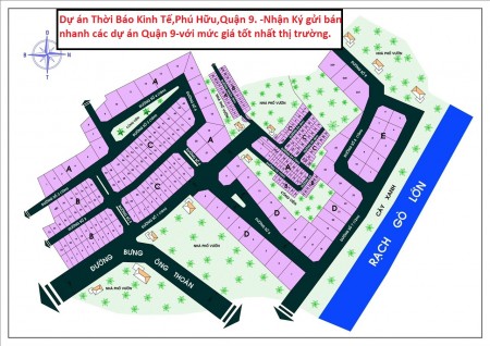Chuyên mua bán đất nền dự án Thời Báo Kinh Tế,Phú Hữu,Quận 9,sổ đỏ-giá tốt cạnh tranh nhất 8/2021