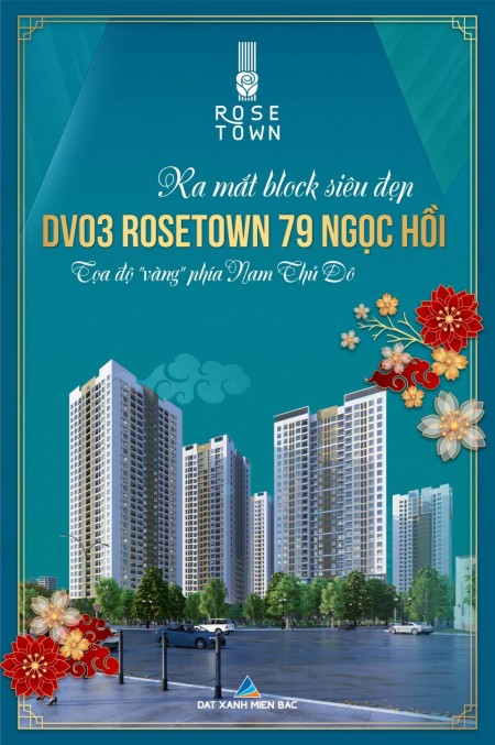Chỉ còn vài suất Căn hộ RoseTown từ 1tỷ8 trước khi tăng giá tại Hoàng Mai, CĐT tập đoàn xd Xuân Mai